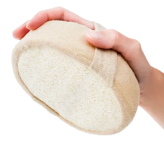 K-Pro Natur-Luffaschwamm Duschschwamm 14,5 cm plastikfrei