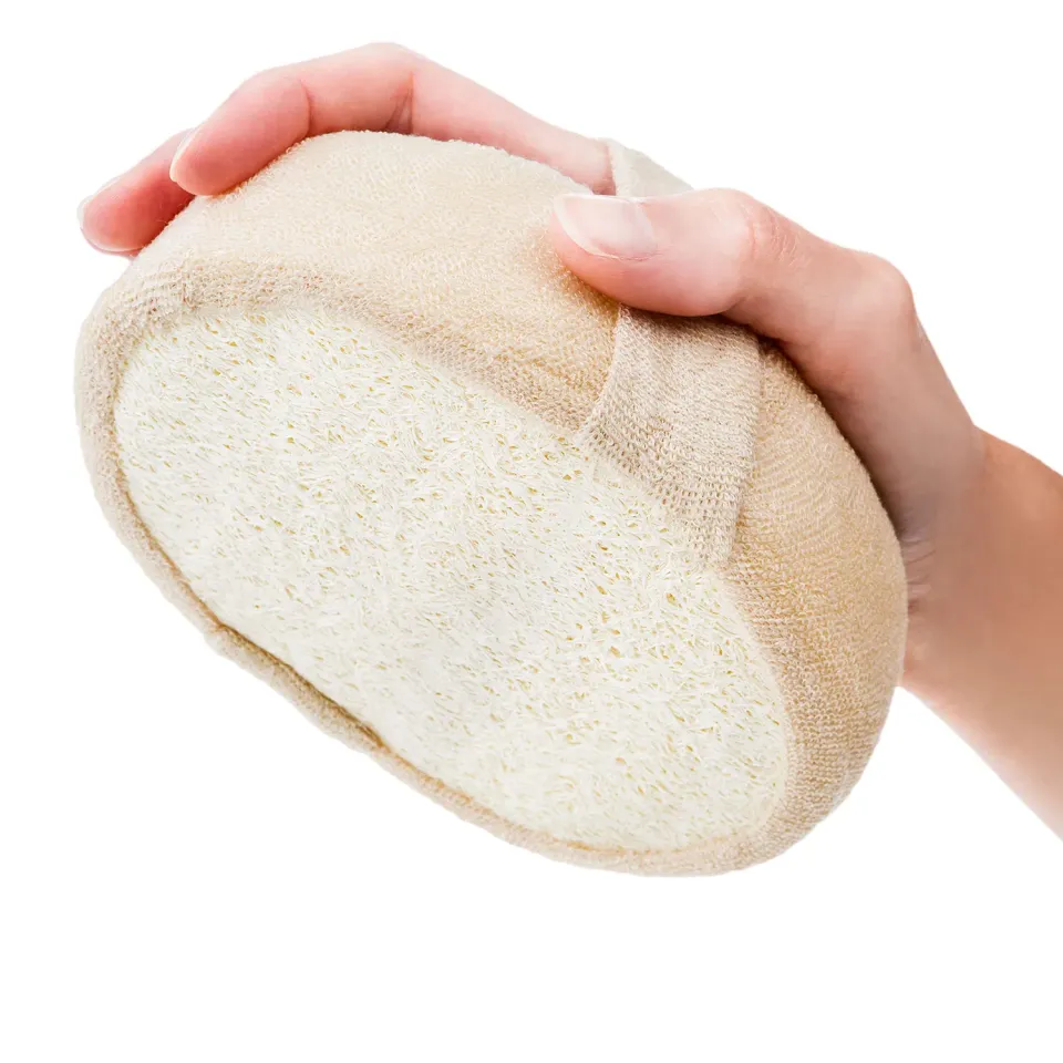 K-Pro Natur-Luffaschwamm Duschschwamm 14,5 cm plastikfrei