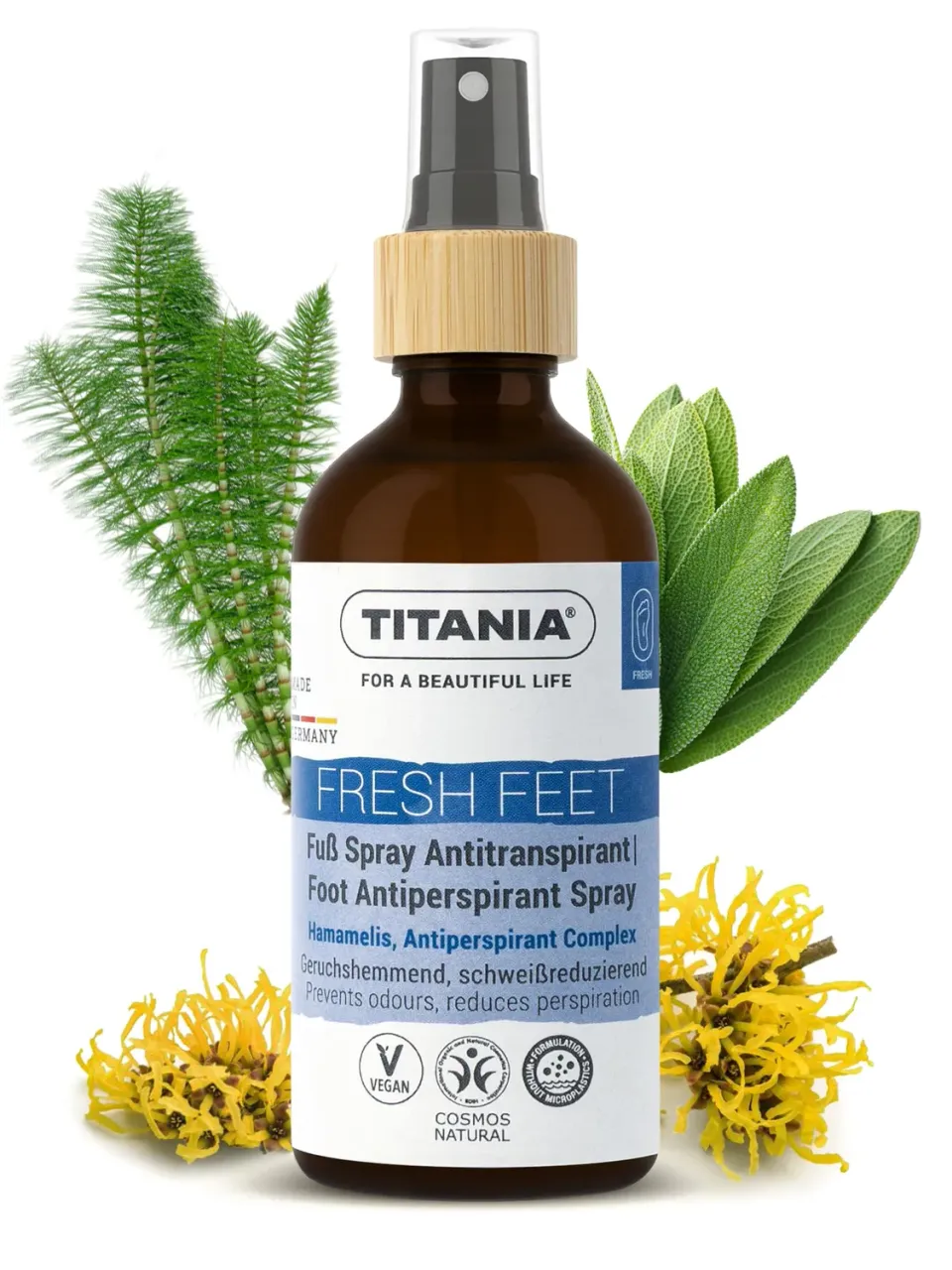 Titania Fußspray Antitranspirant 100 ml ohne Alkohol