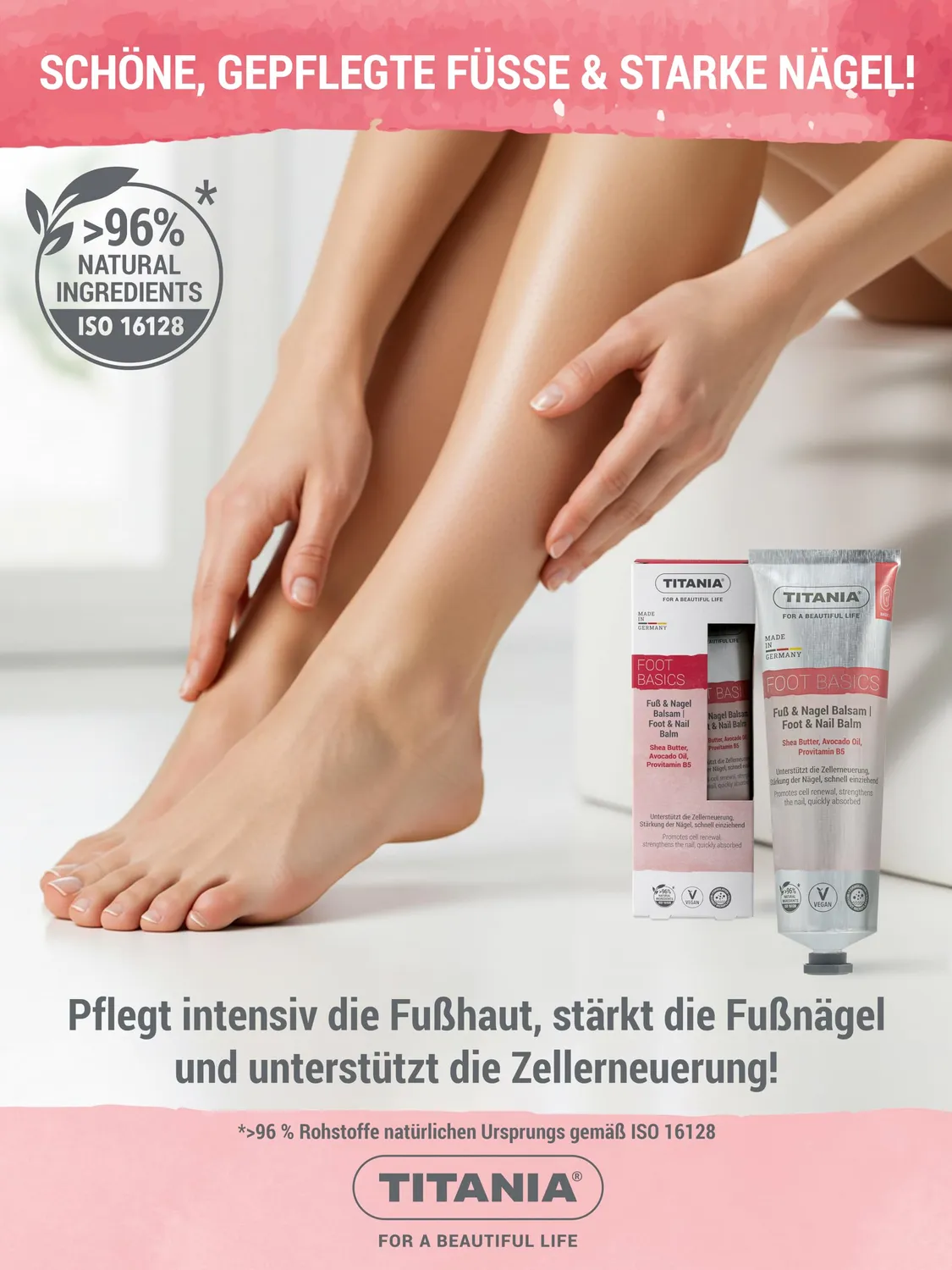 Titania Fuß- & Nagel Balsam 100 ml Sheabutter Biotin vegan