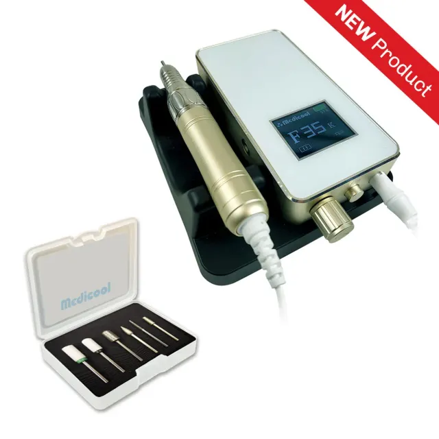 Medicool Pro Power Elite Nagelfräser Champagne Bit-Set 1 Akku