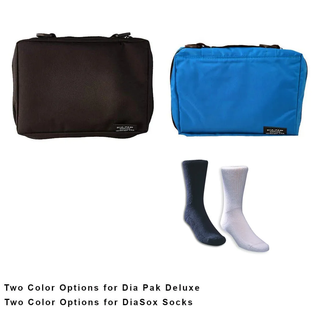 Medicool Dia-Pak Deluxe Insulintasche Schwarz + Socken M
