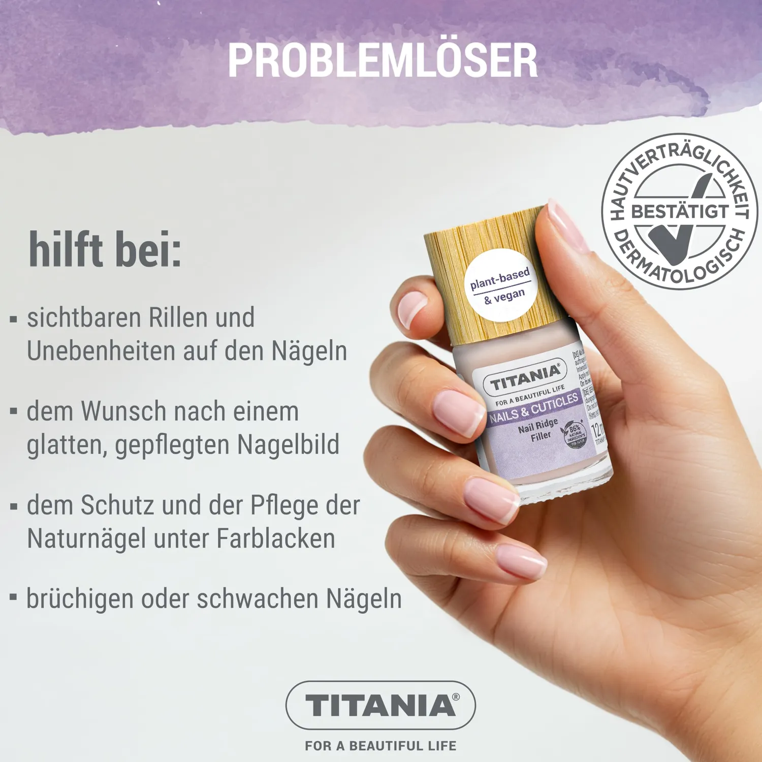 Titania Ridge Filler Nagellack Rillenfüller 12 ml