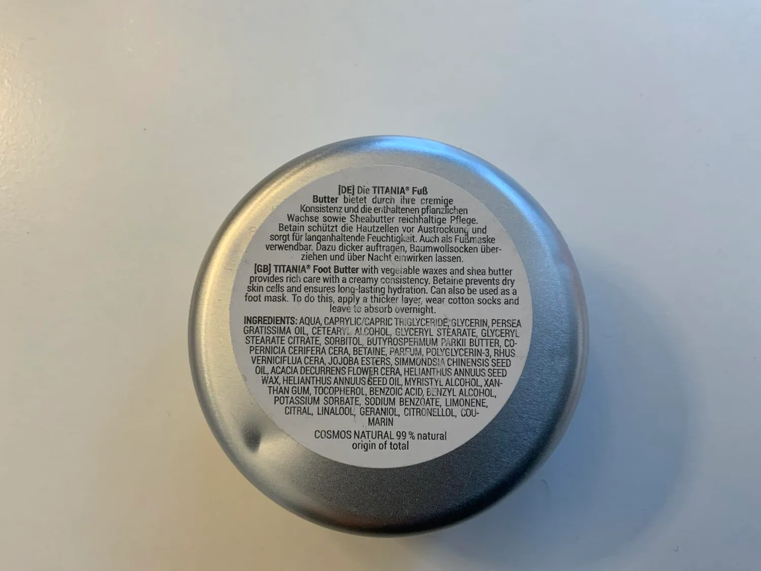 Titania Fußbutter Fußcreme 100 ml Sheabutter