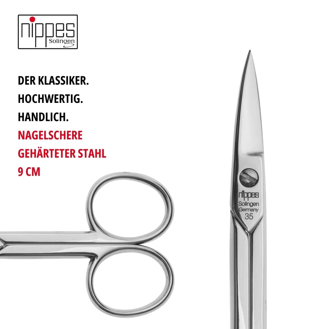 Nippes Solingen Nagelschere 9 cm gehärteter Stahl
