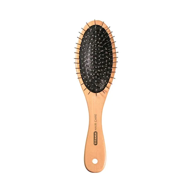 Titania Drahtmassagebürste Holz 11-reihig 22 cm Massage