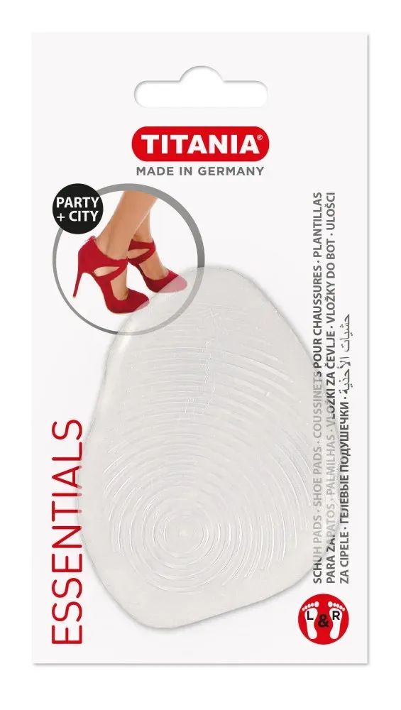 Titania Schuh Pads Gel-Einlage Transparent 1 Paar High Heels
