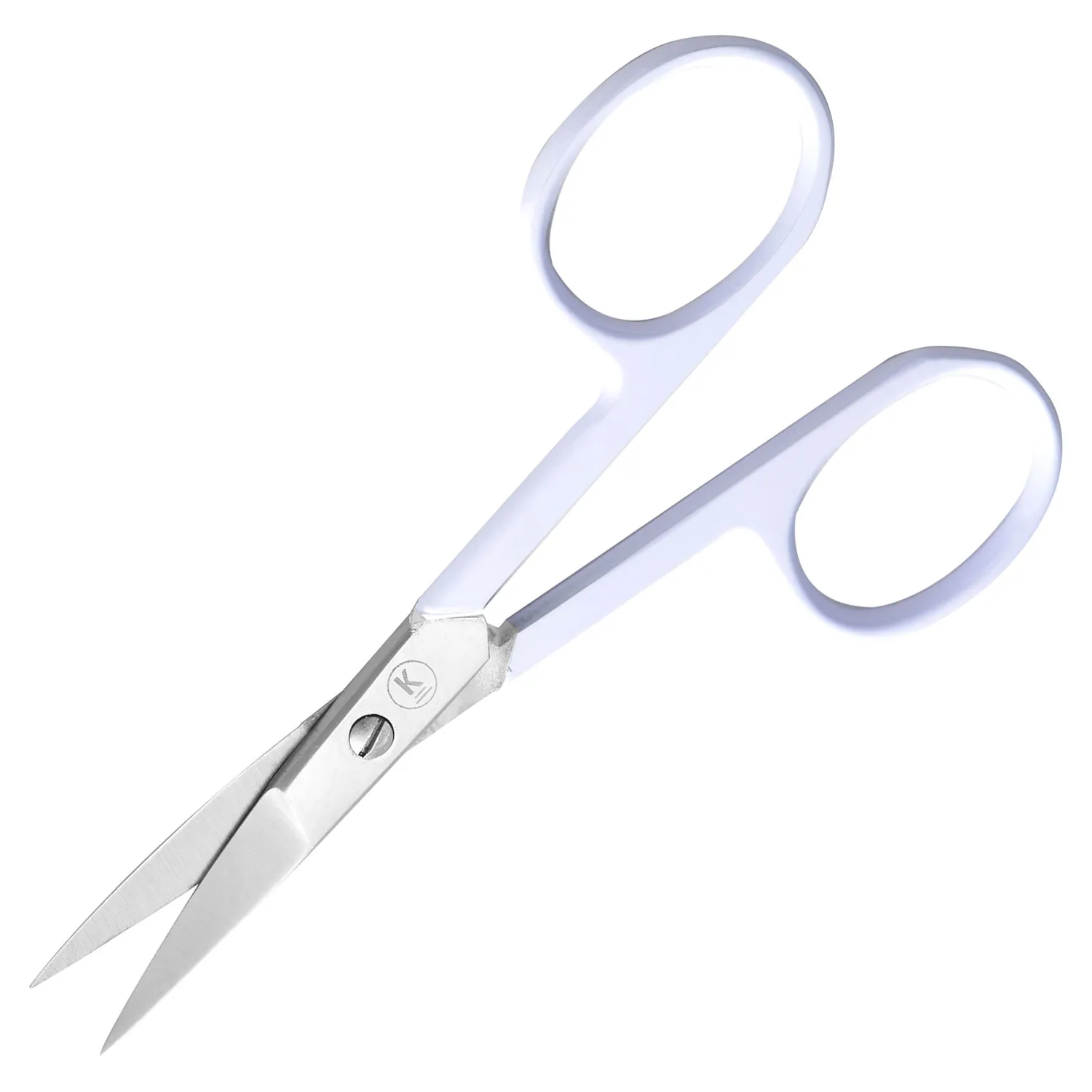 K-Pro Fingernagelschere gebogen Weiß extra scharf