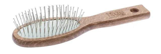 Nippes Haarbürste oval 7-reihig Stahl Buchenholz
