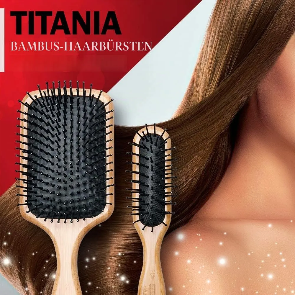 Titania Hair 2866 Bambus Oval Haarbürste 22 cm