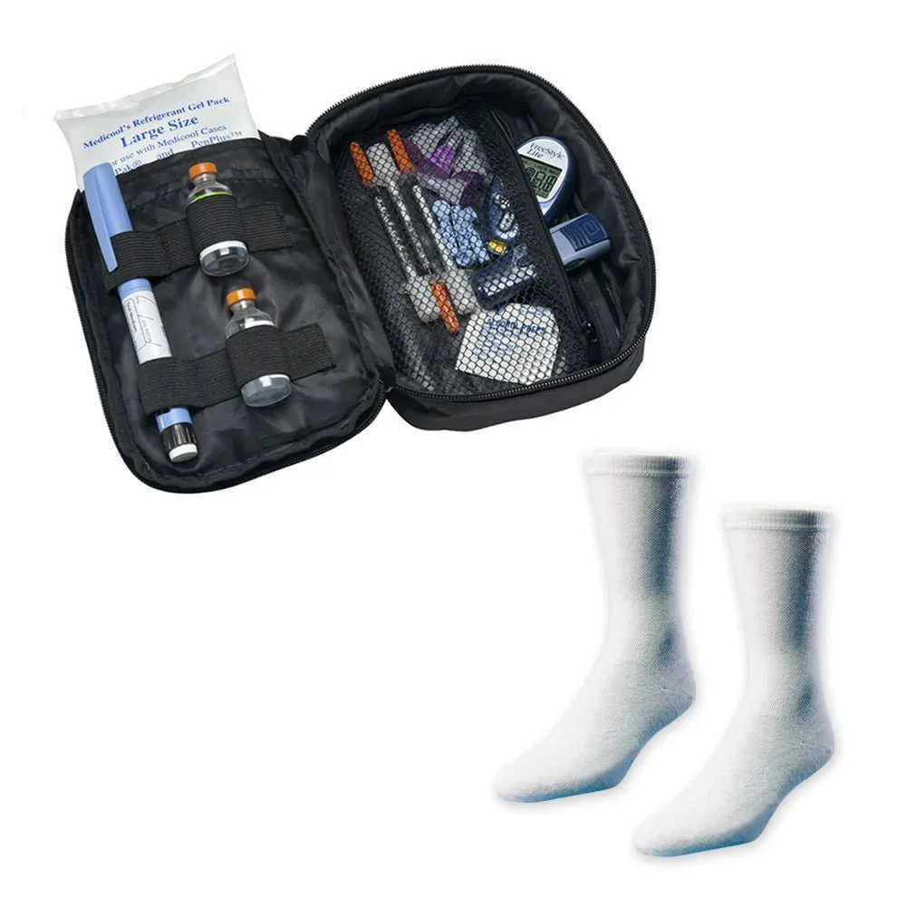 Medicool Daily Diabetic Organizer Set Tasche Socken Kühlpack