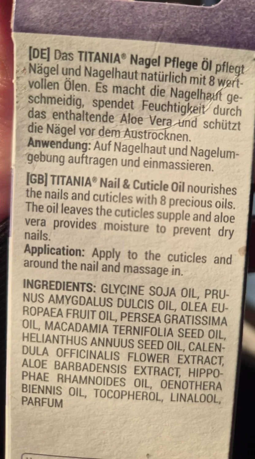 Titania Nagelöl Roller Cuticle Oil 10 ml vegan