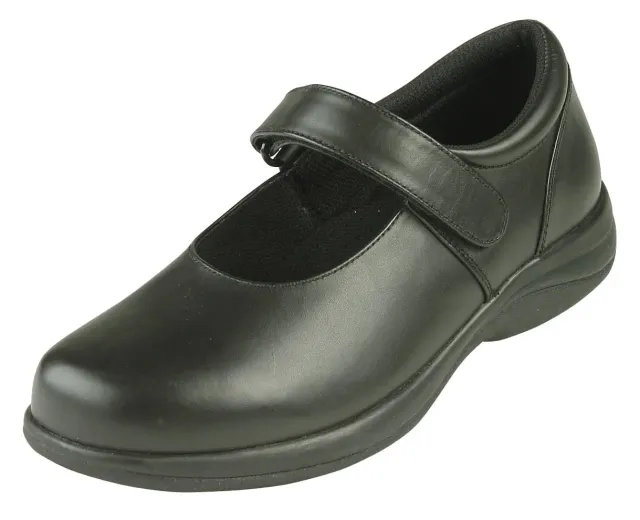 Medicool Nellie Leather Mary Jane Schuhe Schwarz 8.5 W