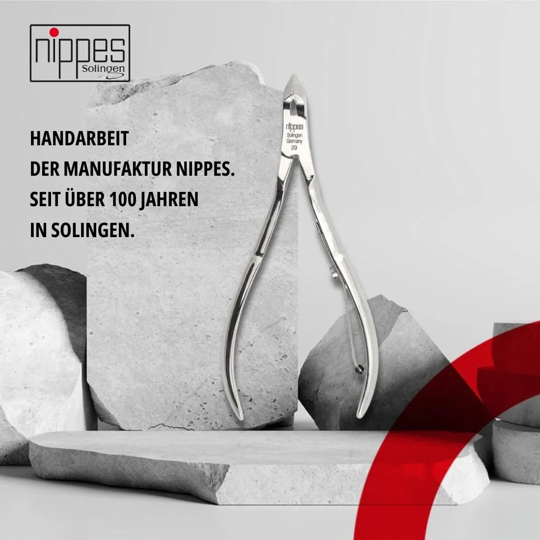Nippes Solingen Hautzange 10 cm Modern vernickelt