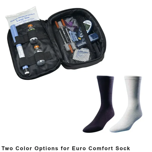 Medicool Daily Diabetic Organizer Set Tasche Socken Kühlpack