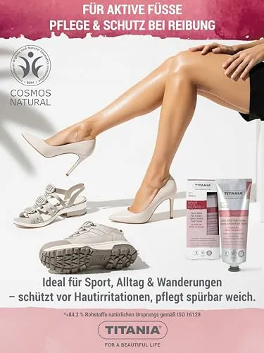 Titania Sport Aktiv Fußcreme 75 ml 2er Pack vegan