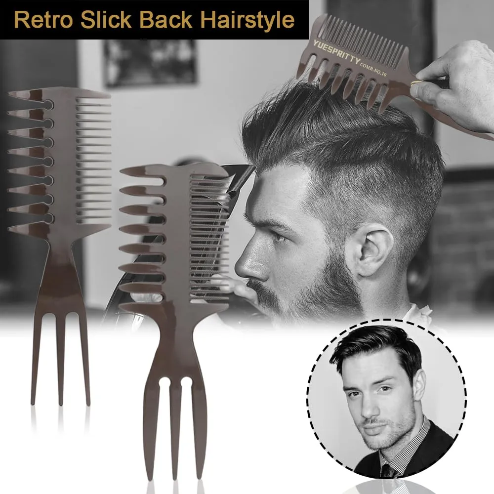 Noverlife Herren Stylingkamm Kunststoff 5er Set schwarz