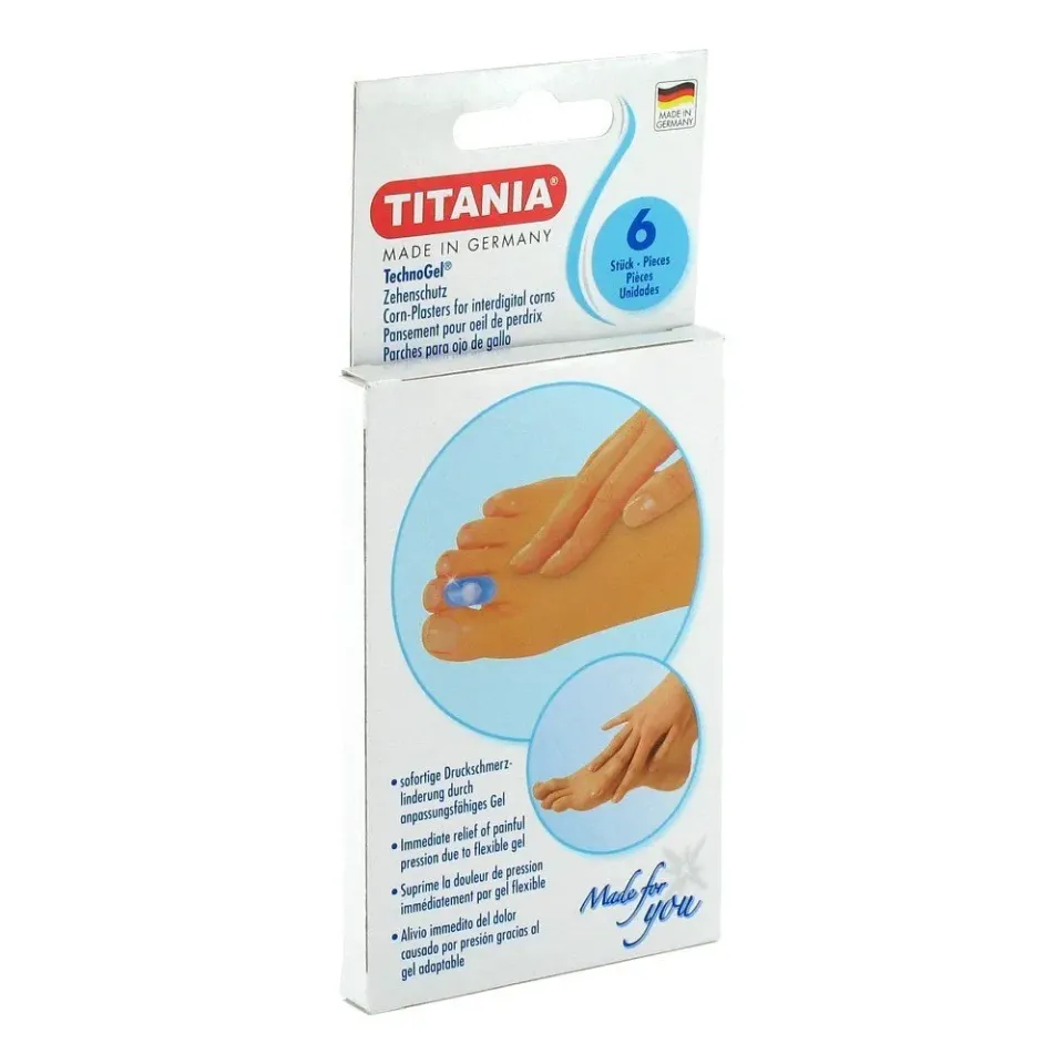 Titania Technogel Zehenschutz Gel-Druckpolster 6 Stück