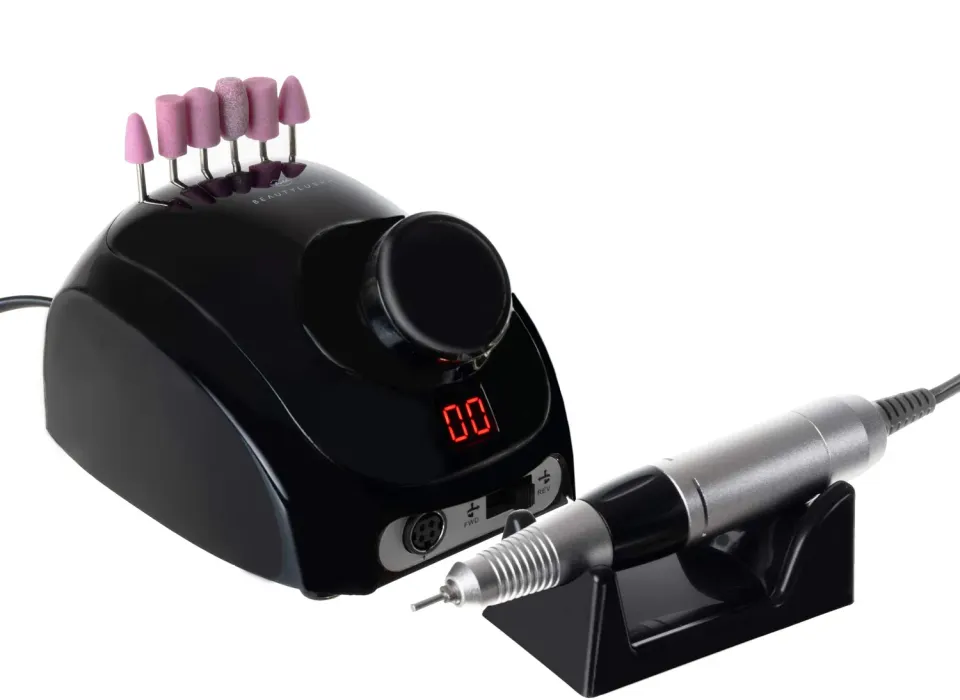 Beautylushh 12349 Nagelfräser Set elektrisch schwarz LCD