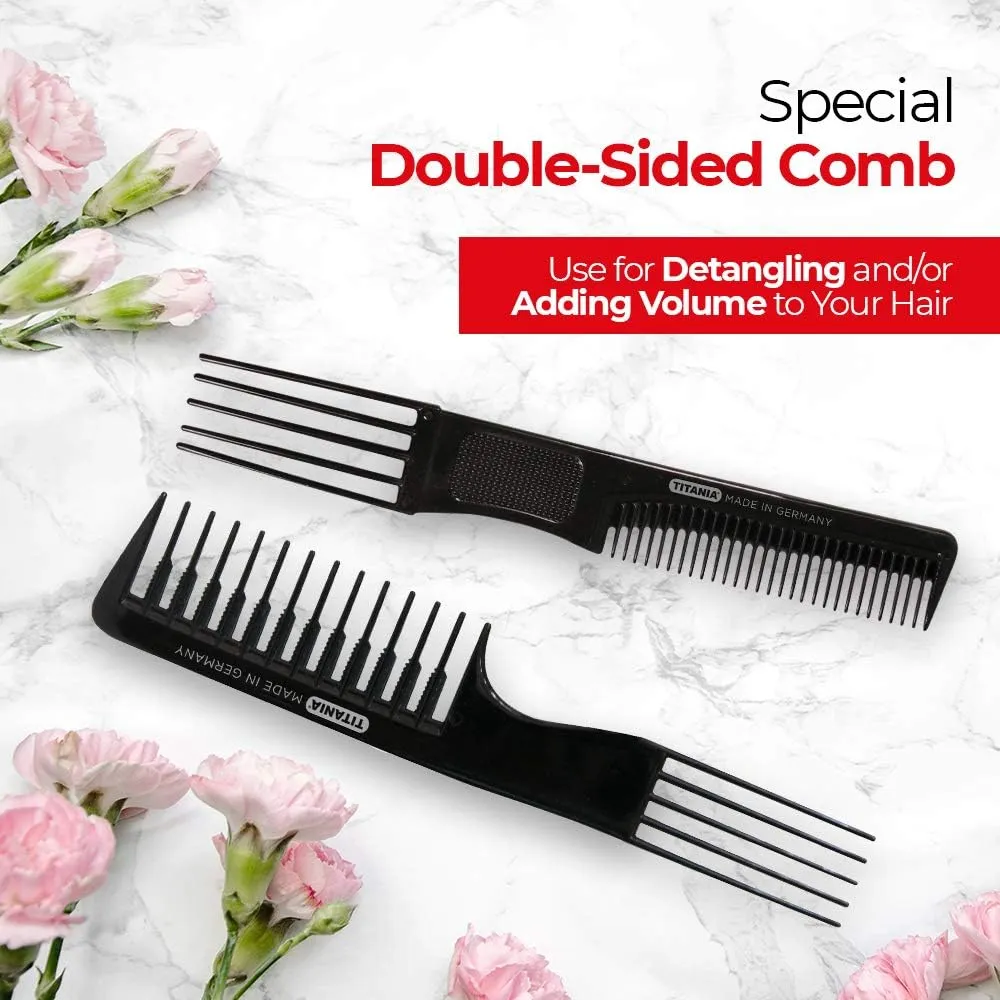 Titania Hair Toupierkamm 17,5 cm schwarz Volumen
