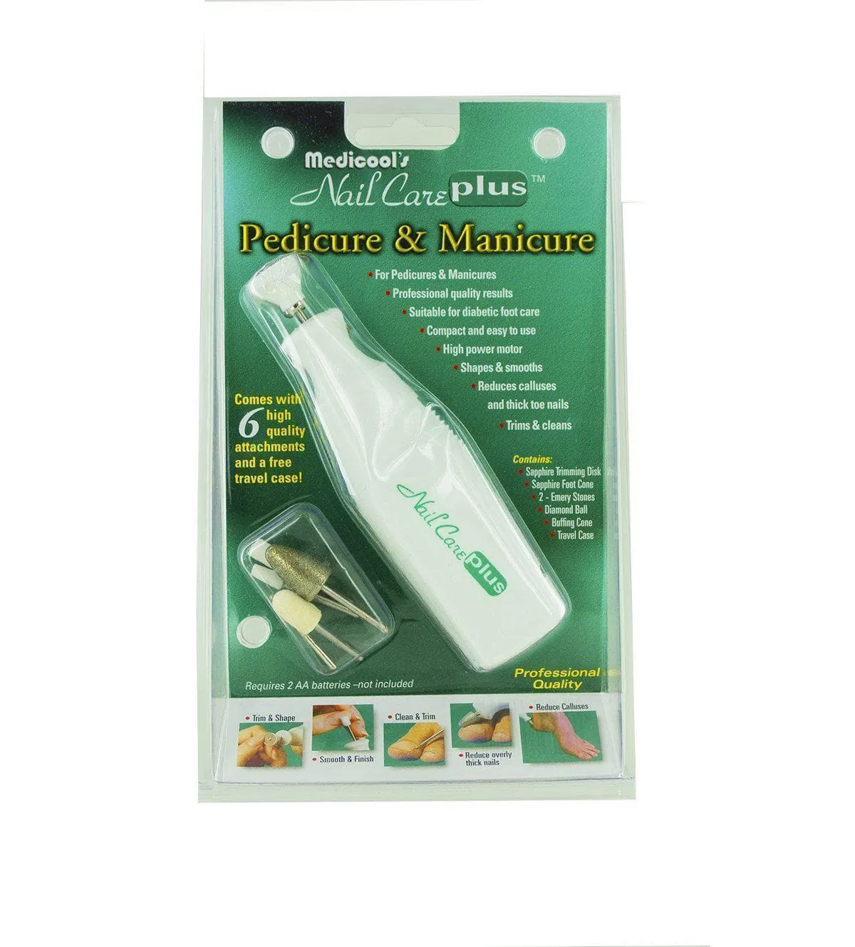 Medicool Nail Care Plus Nagelpflegeset Batterie 6-teilig