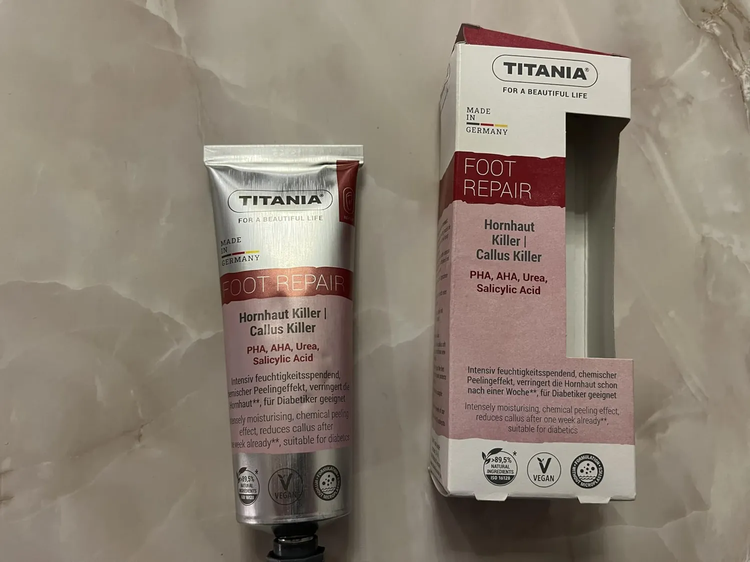 Titania Hornhaut Killer Fußcreme 75 ml Urea Peeling