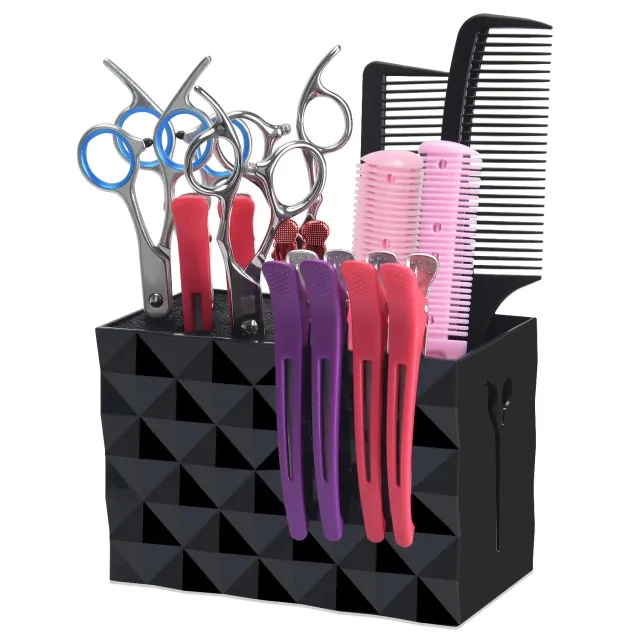 Noverlife Scherenhalter Aufbewahrungsbox Schwarz 14x8,9 cm