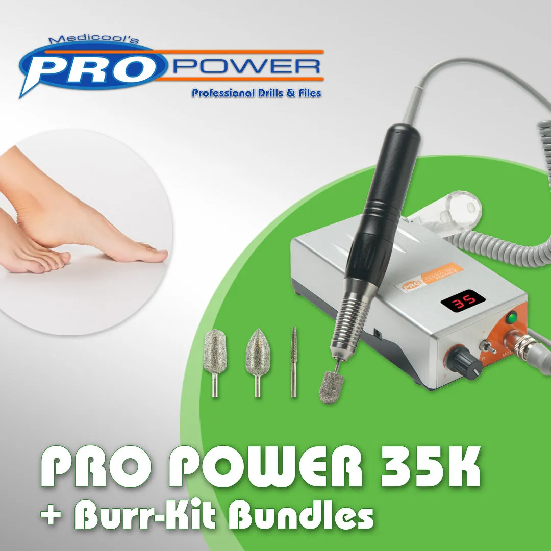 Medicool Pro Power 35K Fußpflegefräser Silber Diamant Set