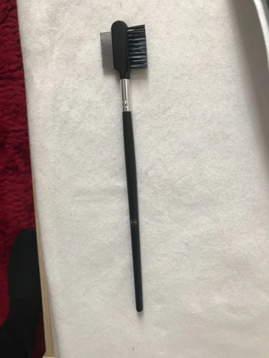 K-Pro 2-in-1 Augenbrauenbürste Wimpernkamm Metall Stylingtool