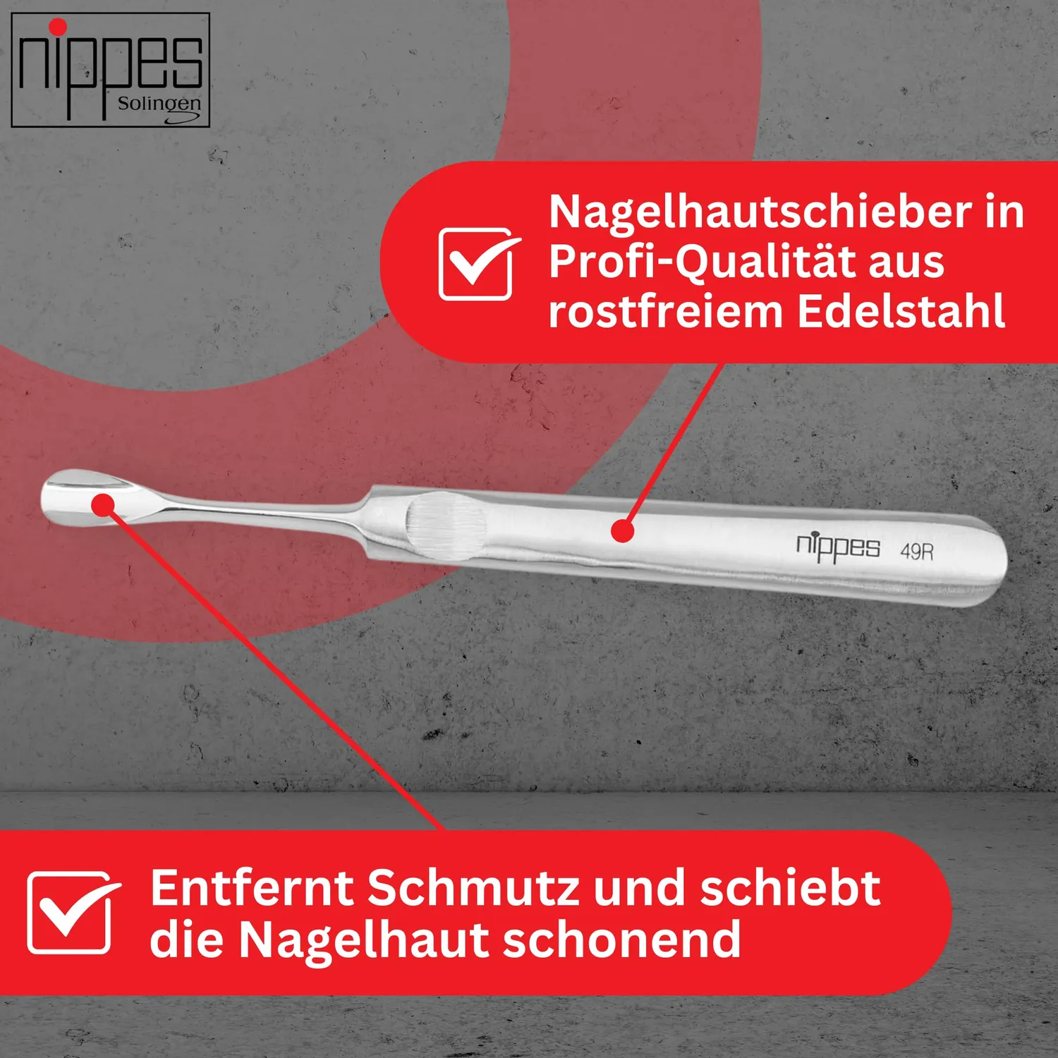 Nippes Solingen Nagelschieber 12 cm Edelstahl rostfrei