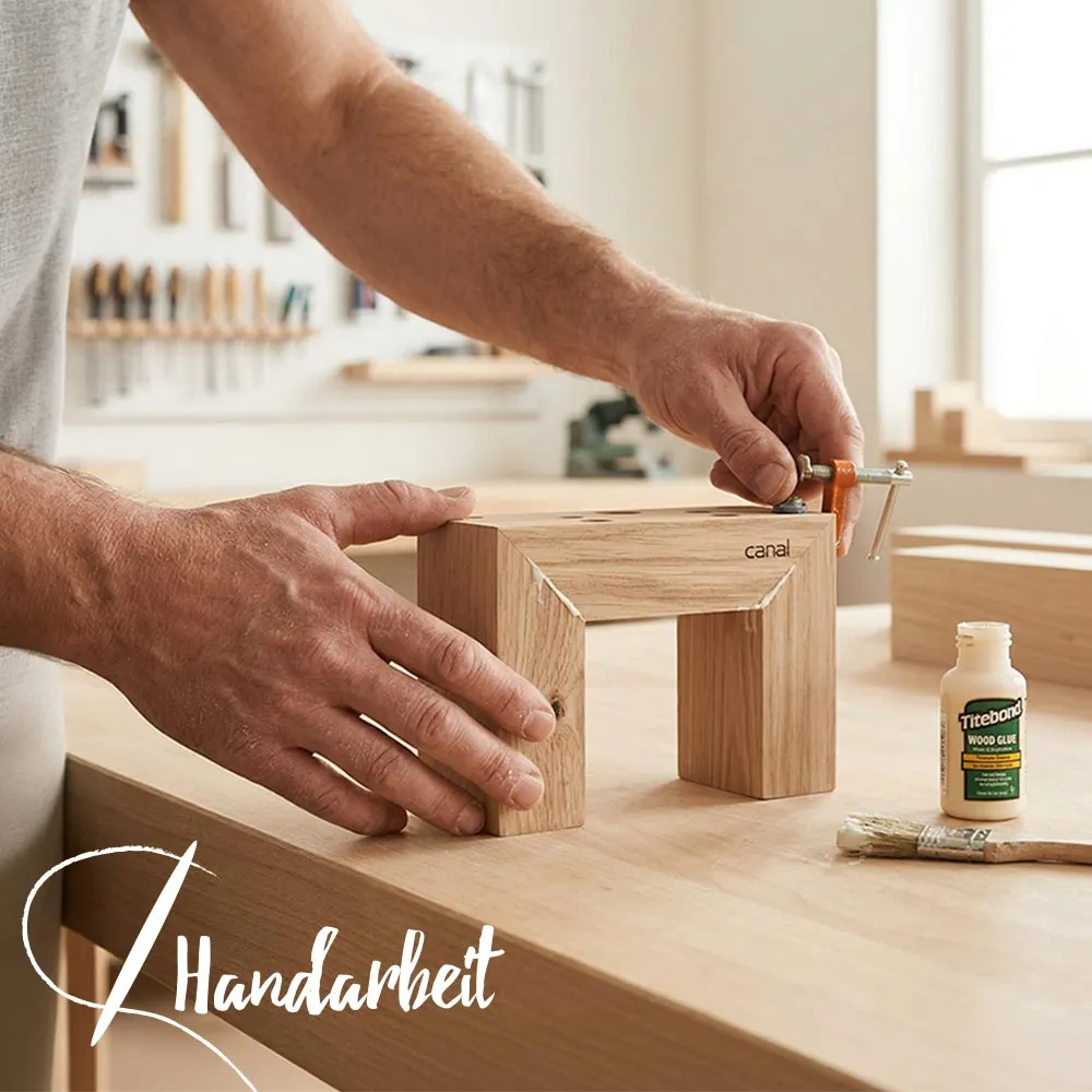 Canal Instrumente Maniküre-Set Eiche 5-teilig Holzblock
