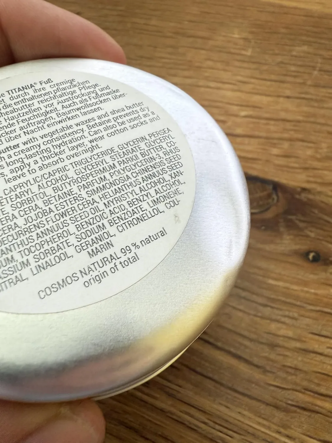 Titania Fußbutter Fußcreme 100 ml Sheabutter