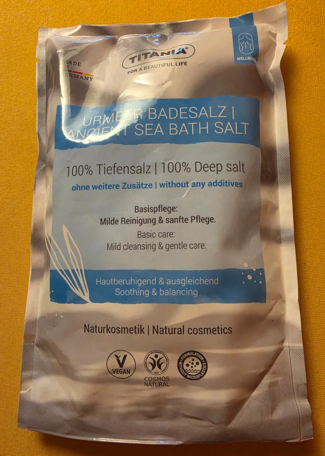 Titania Urmeer Badesalz 450 g Tiefensalz pur