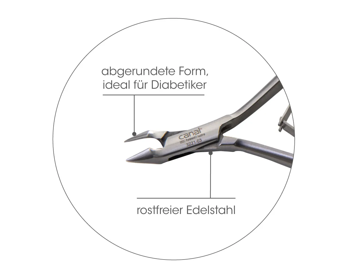 Canal Instrumente Hautzange 3221-03 Diabetiker rostfrei