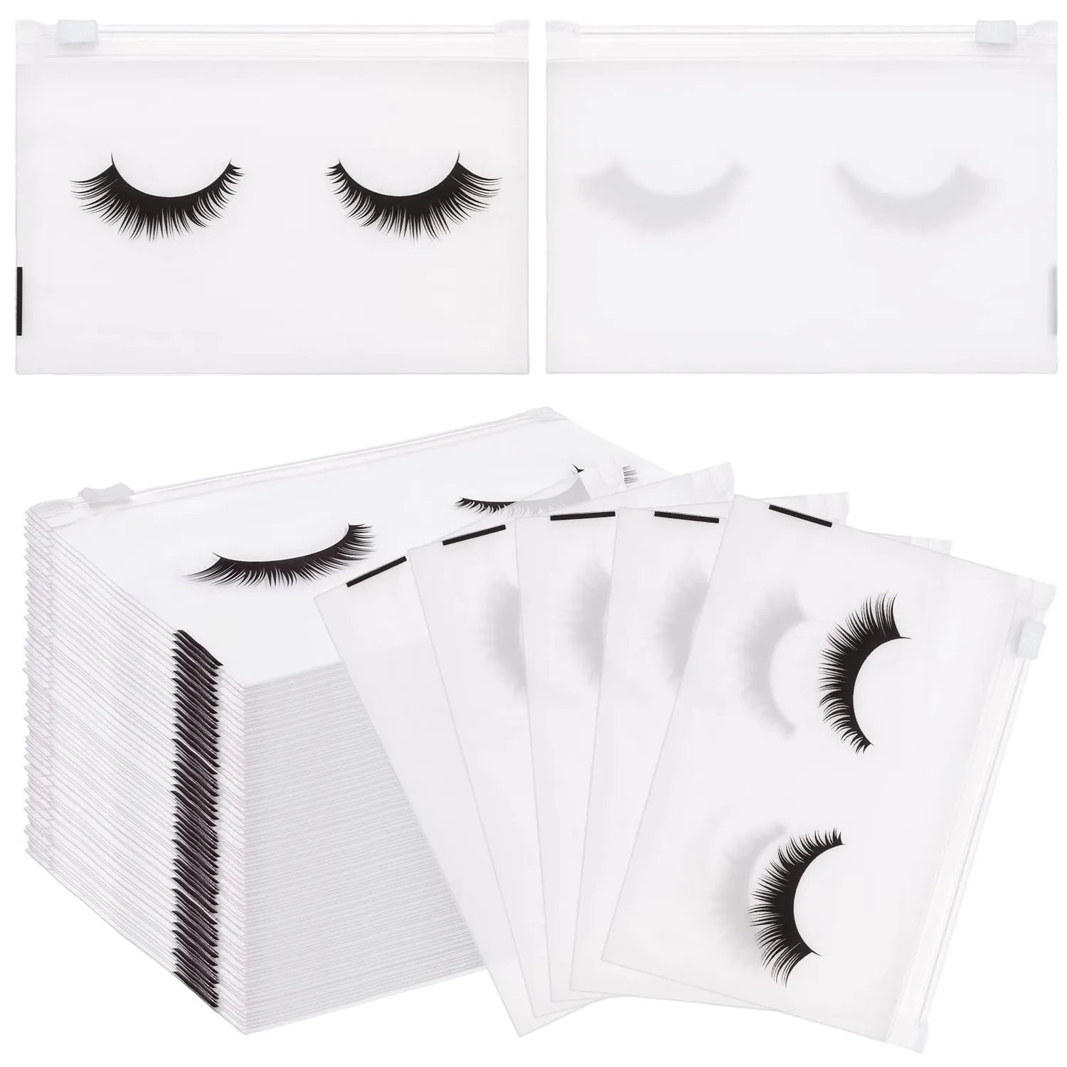 Noverlife Wimpern-Nachsorgetaschen 100 Stk. EVA Reissverschluss