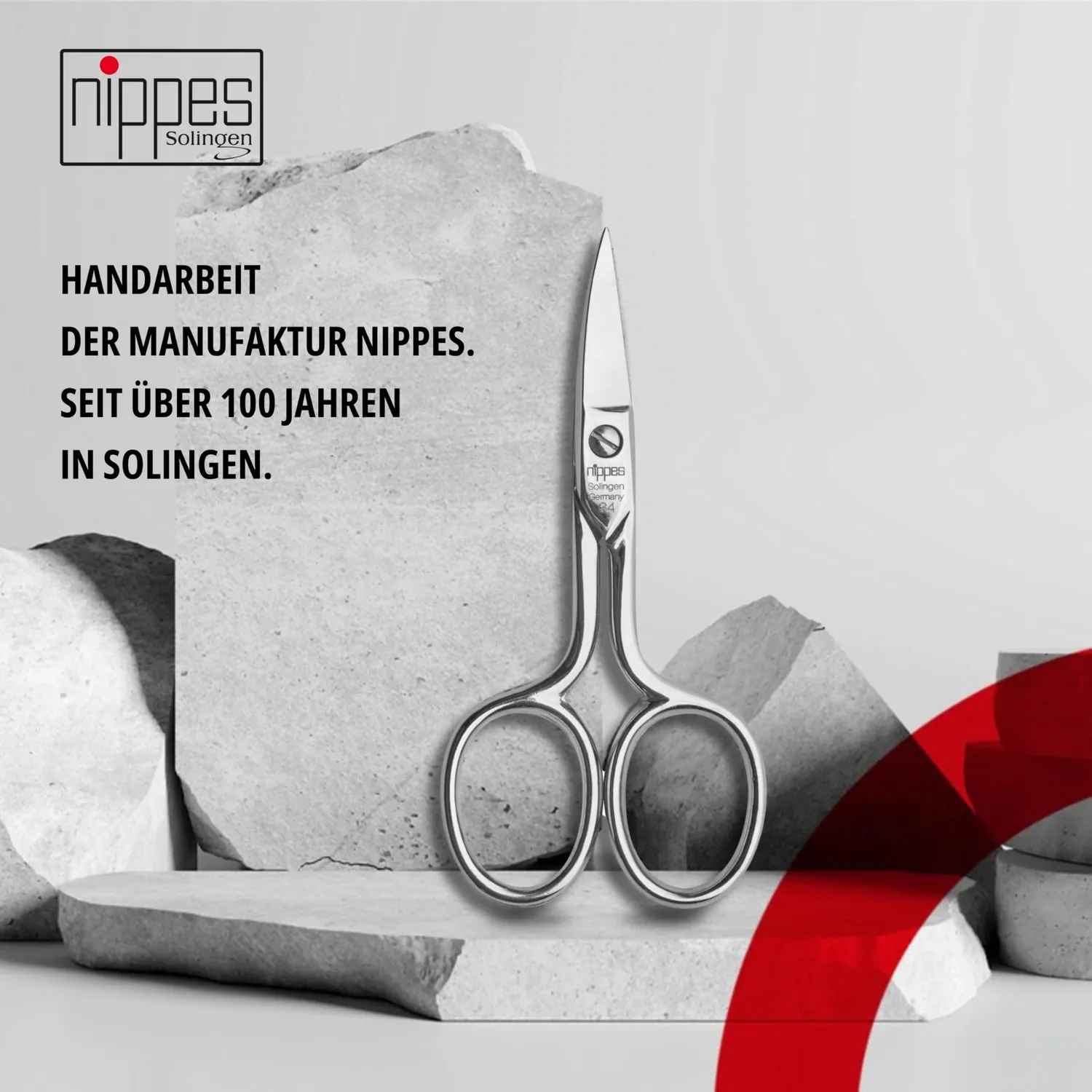 nippes Solingen Nagelschere 9 cm gebogen für Hand und Fuß