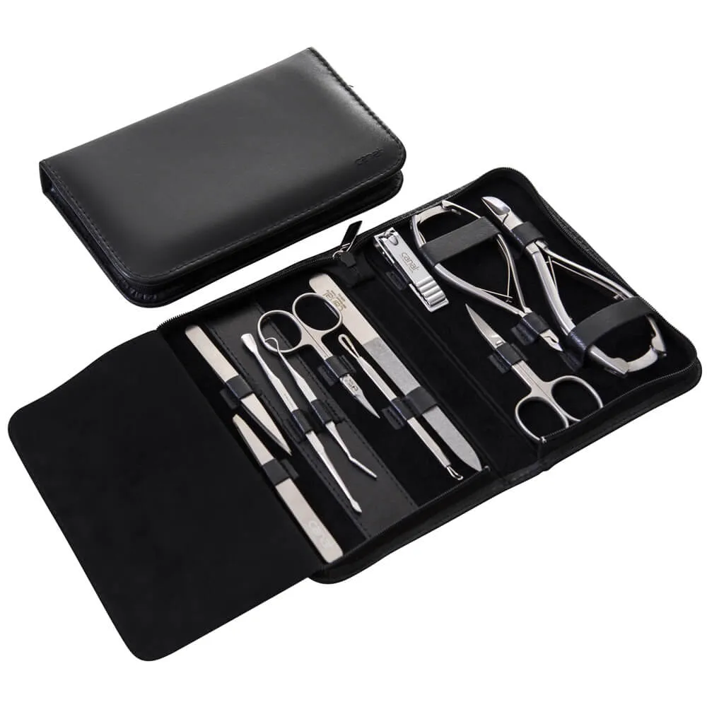 Canal 5012 Maniküre-Set Leder 11-teilig Schwarz