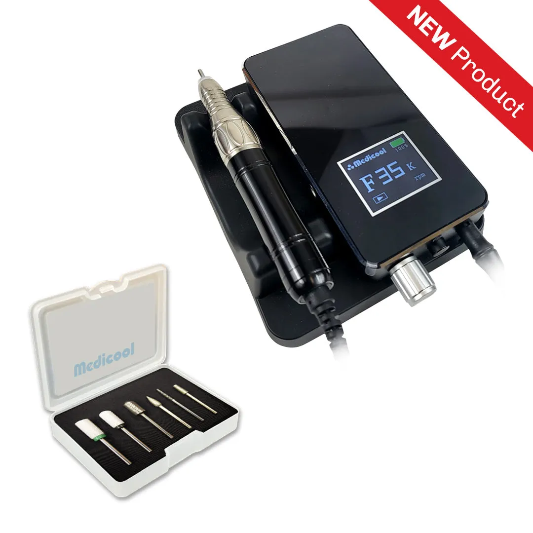 Medicool Pro Power Elite Nagelfräser Champagne Bit-Set 1 Akku