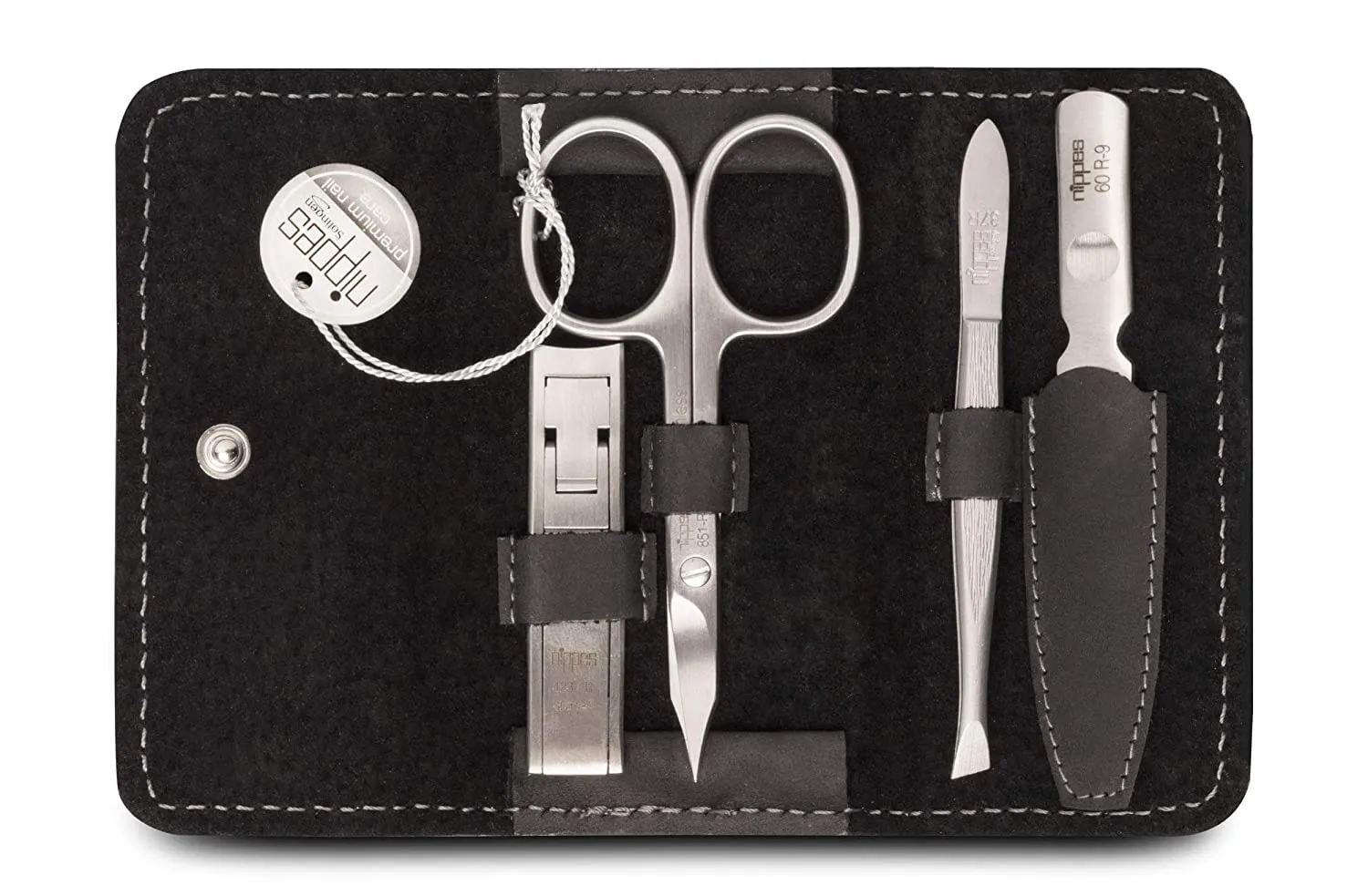 Nippes Solingen Premium Line Tabard 1028 Maniküre-Set 4-teilig schwarz