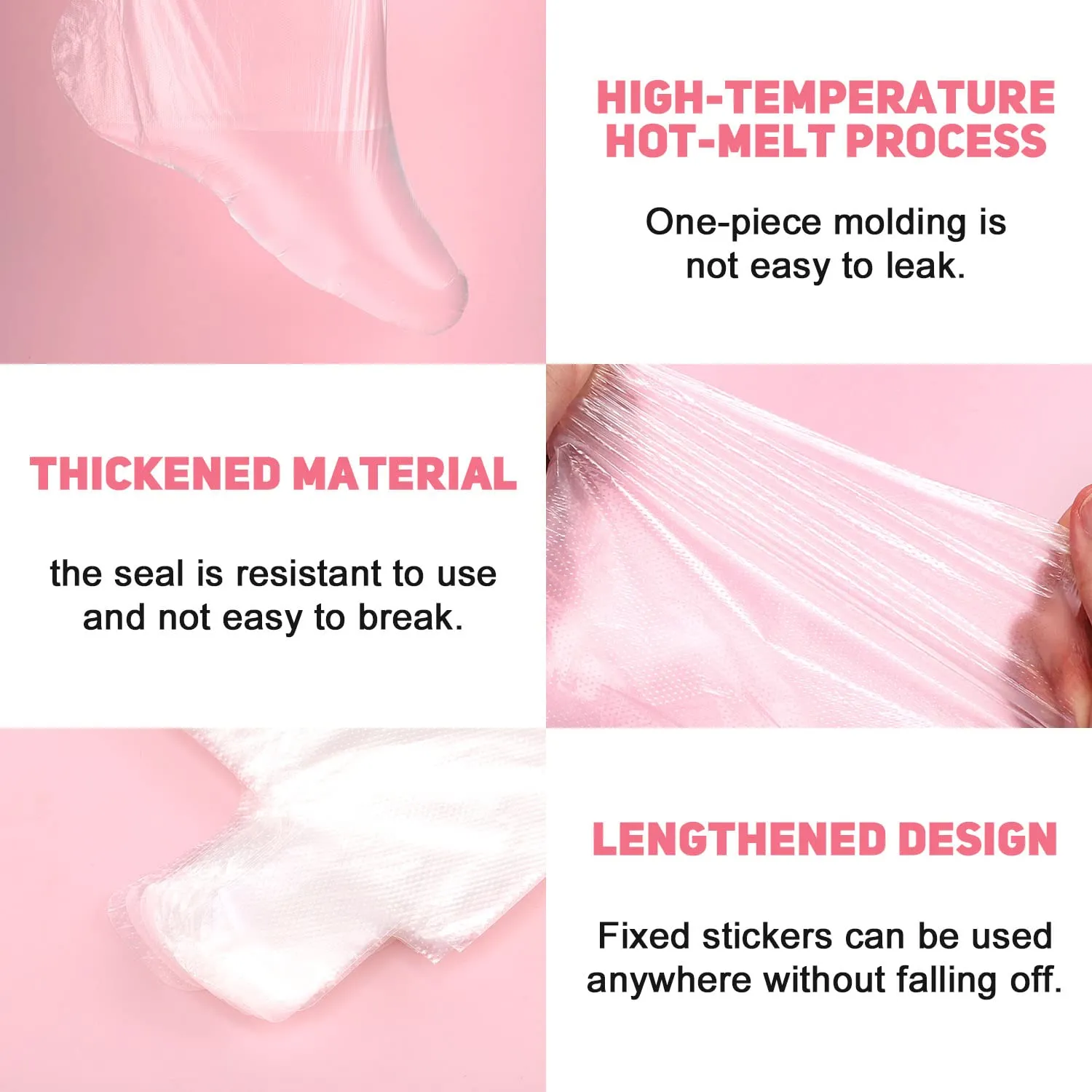 Noverlife Paraffin Einweg-Füßlinge transparent 200 Stück