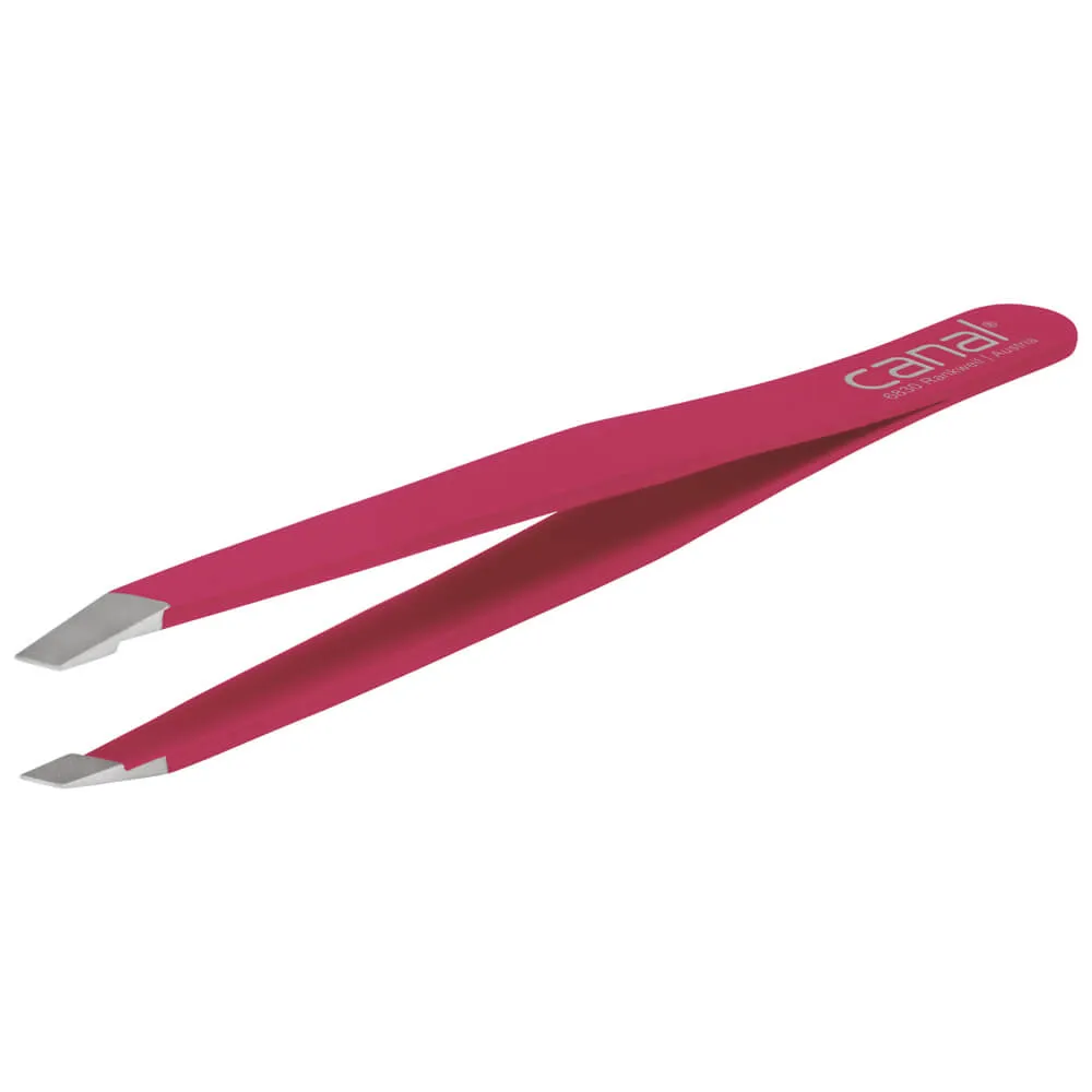 Canal Instrumente Pinzette schräg Fuchsia 9 cm rostfrei