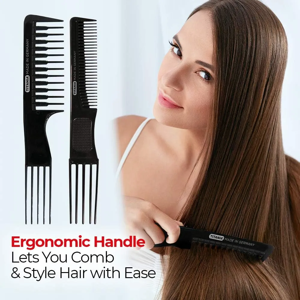 Titania Hair Toupierkamm 17,5 cm schwarz Volumen