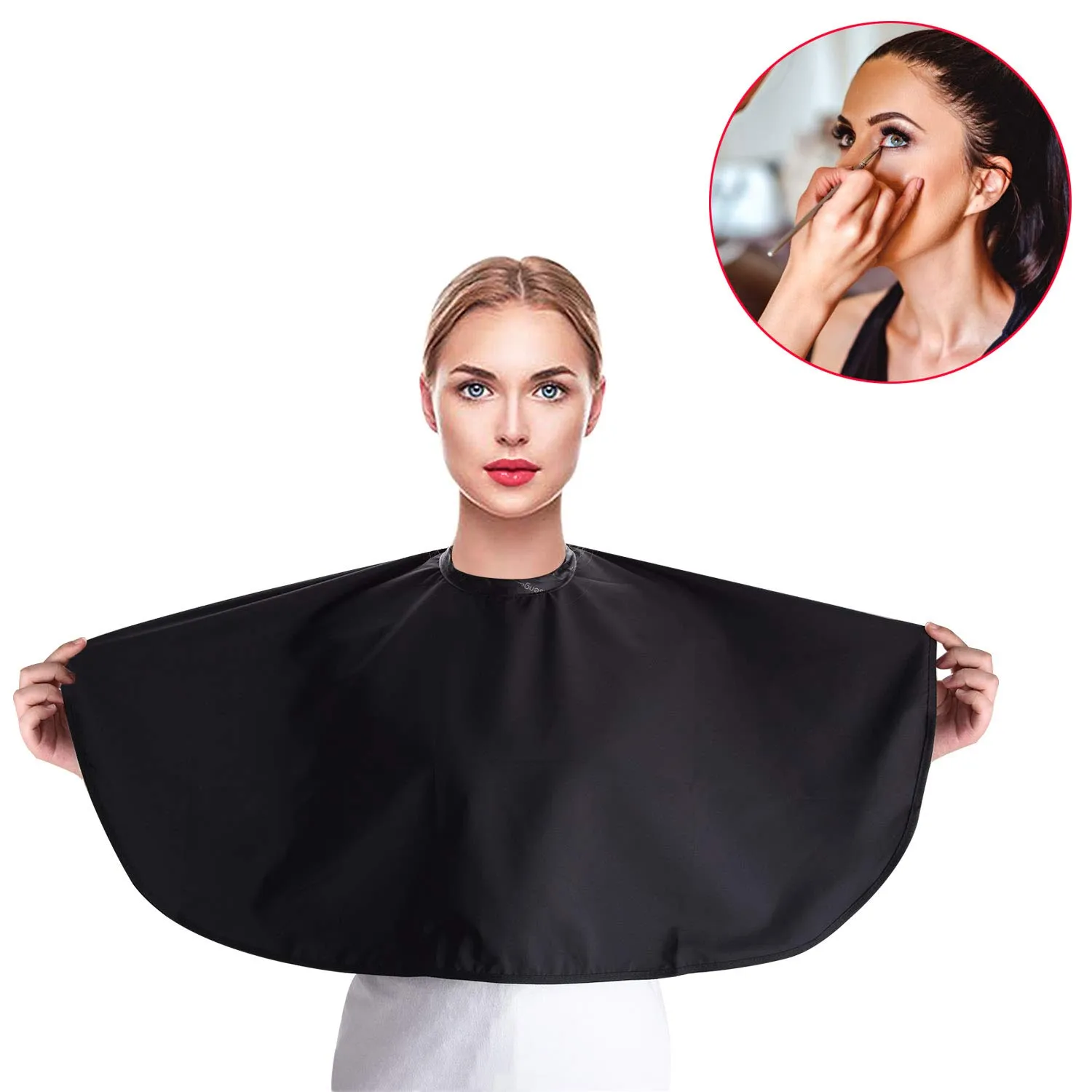 Noverlife Make-up-Umhang Schwarz 80x67 cm Nylon