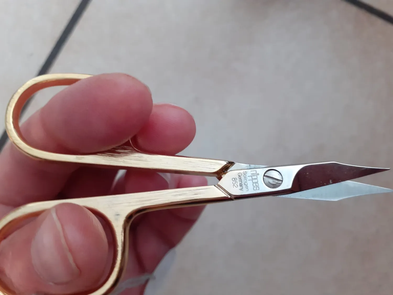 Nippes Solingen Croco Maniküre Set 3-teilig vergoldet
