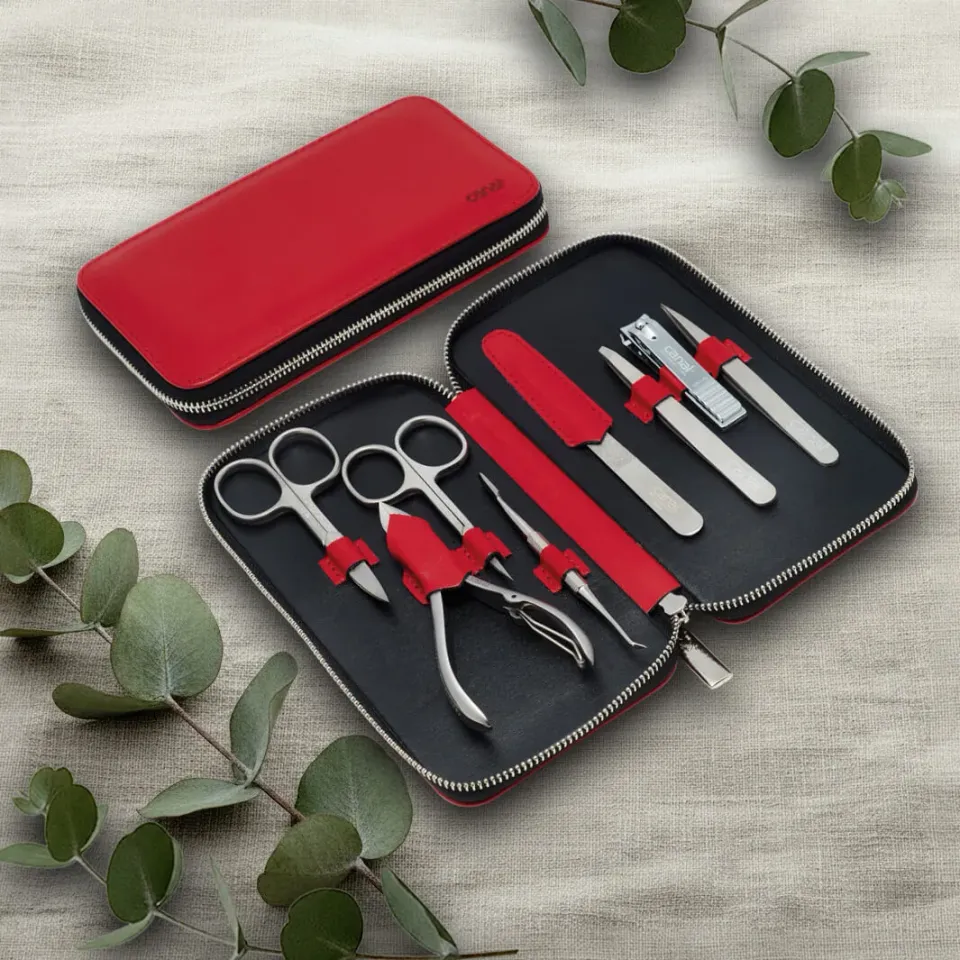 Canal Maniküre-Set Leder 8-teilig Schwarz Nappa