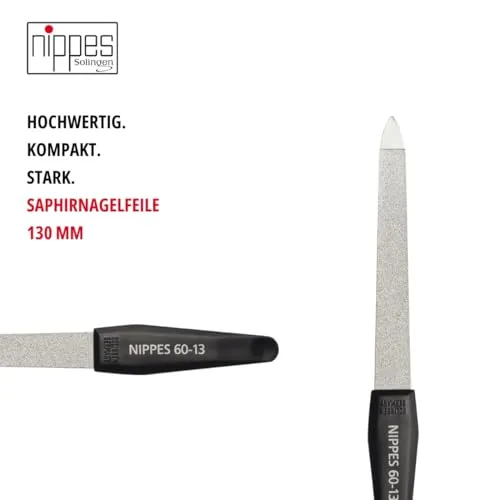 Nippes Solingen Saphir Nagelfeile 13 cm silber