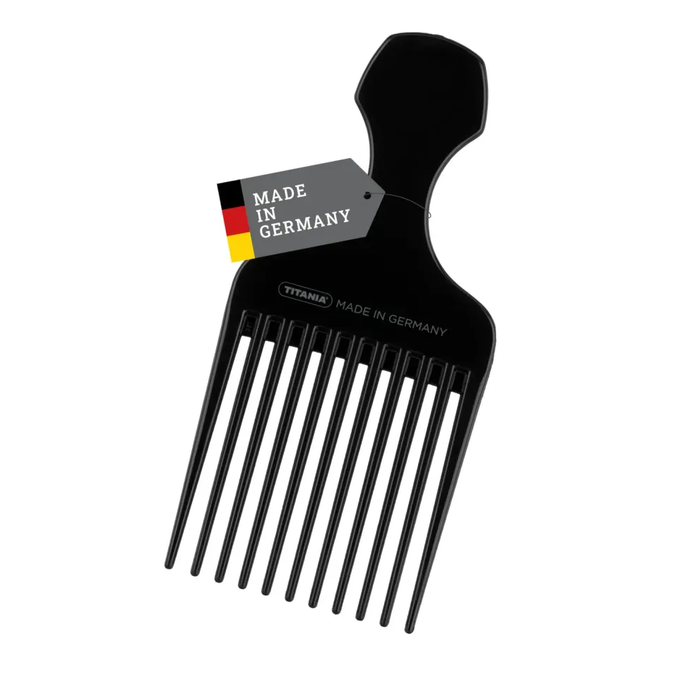 Titania Afrokamm Lockenkamm schwarz grobzinkig