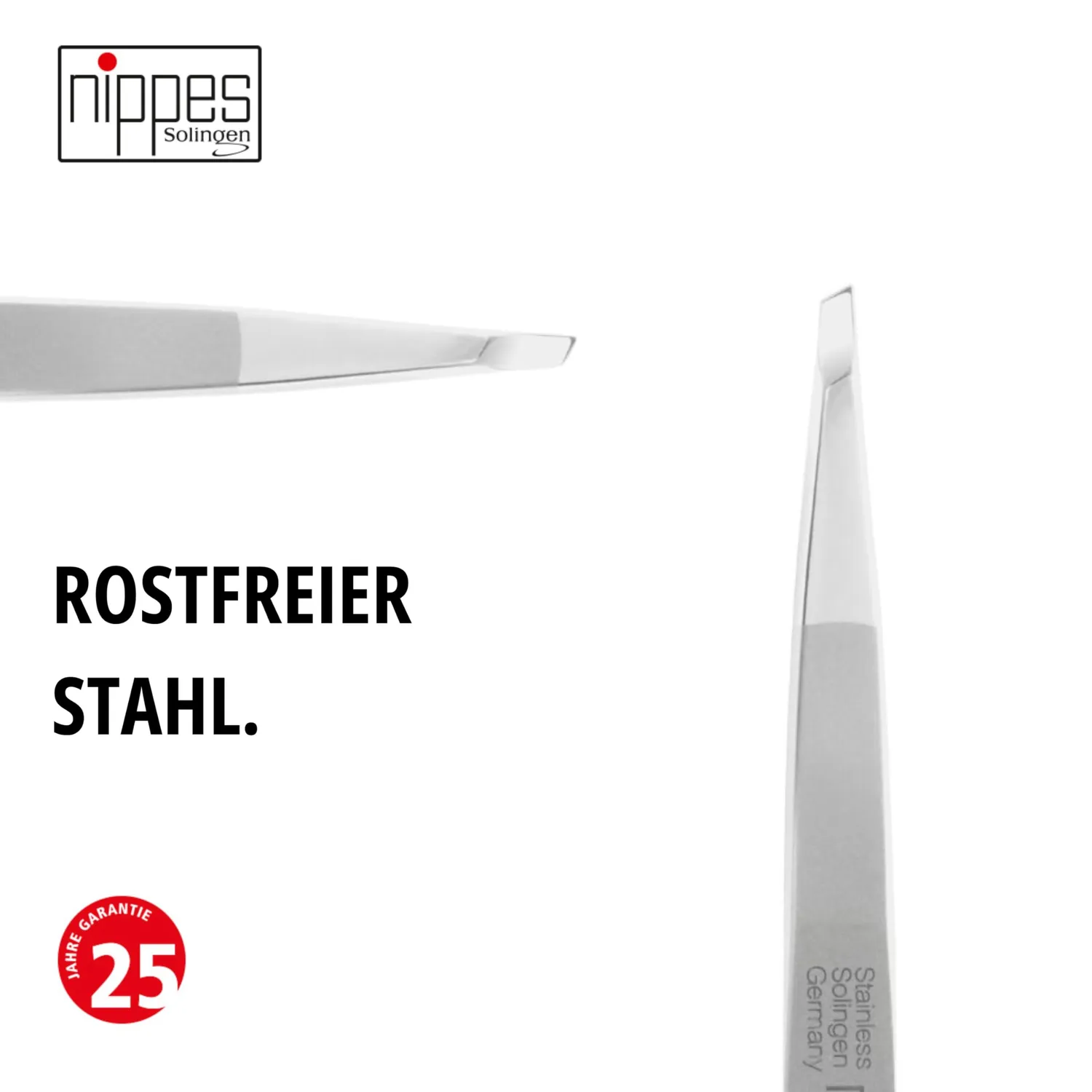 Nippes Solingen Classic Pinzette schräg 9,5 cm Edelstahl