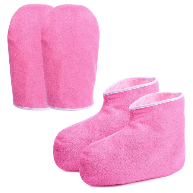 Noverlife Paraffin Handschuhe Stiefeletten Pink Set