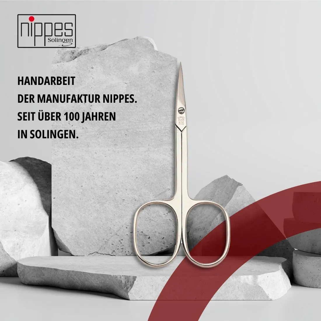 Nippes Solingen Classic Hautschere 9cm gebogen rostfrei
